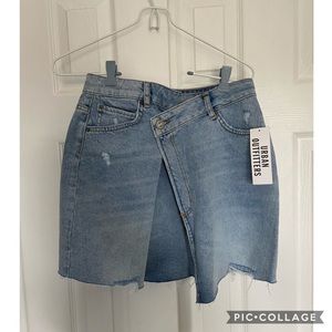 Urban outfitters tilted jean skirt